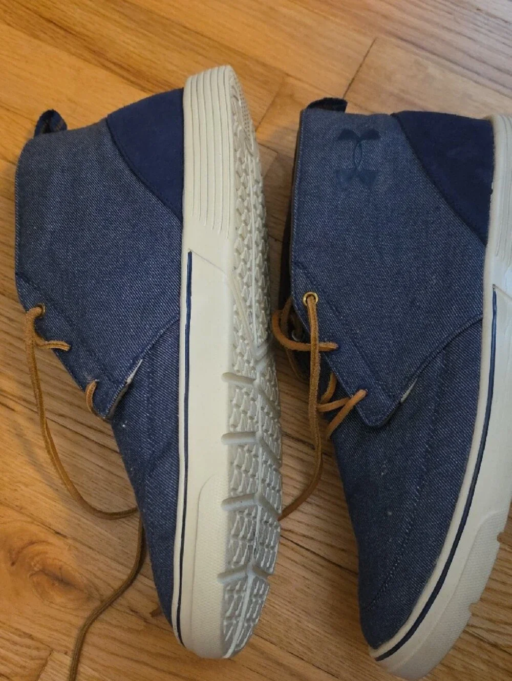 Under Armour Men's Navy Chukka Boots with Brown Laces